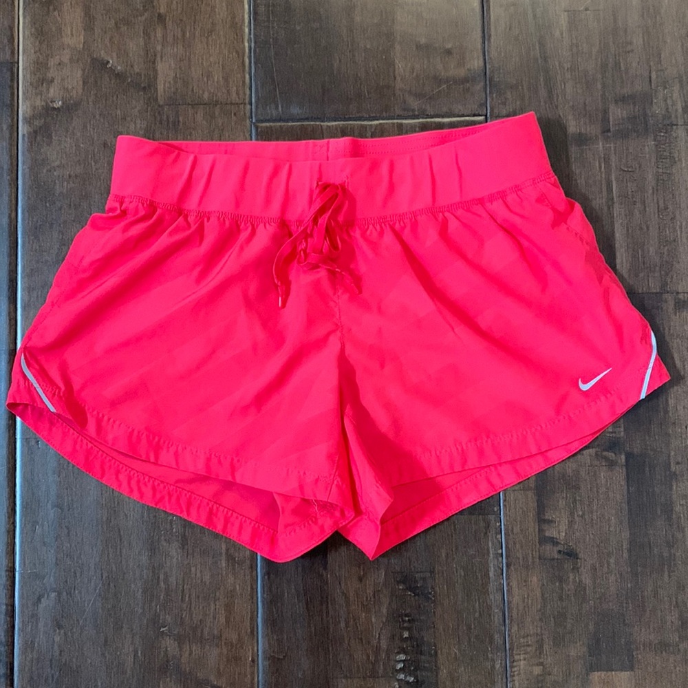 Nike pink workout shorts with built in underwear
